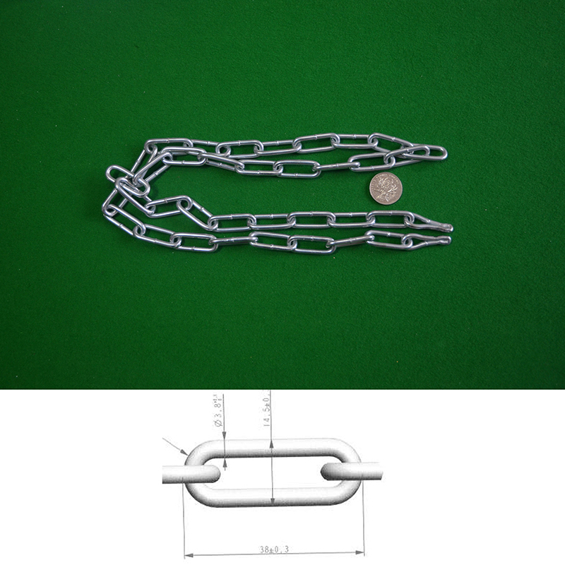 3,8 mm runde legeringsstålkjeder (miljøvennlig sinkbelegg)